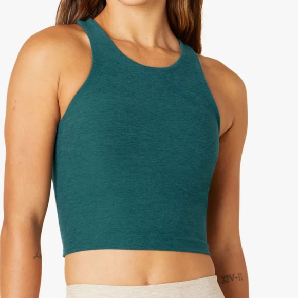 Beyond Yoga Spacedye Focus Cropped Tank Deep Sea Green Size 1X - Picture 1 of 16